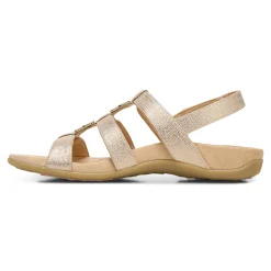 Women Vionic Sandals|Amber Metallic Adjustable Sandal